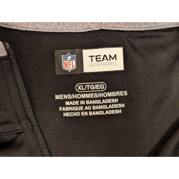 Atlanta Falcons  Men's XL 1/4 ZIP Long sleeve Gray & Black NFL Team Apparel, NWT - Picture 10 of 12